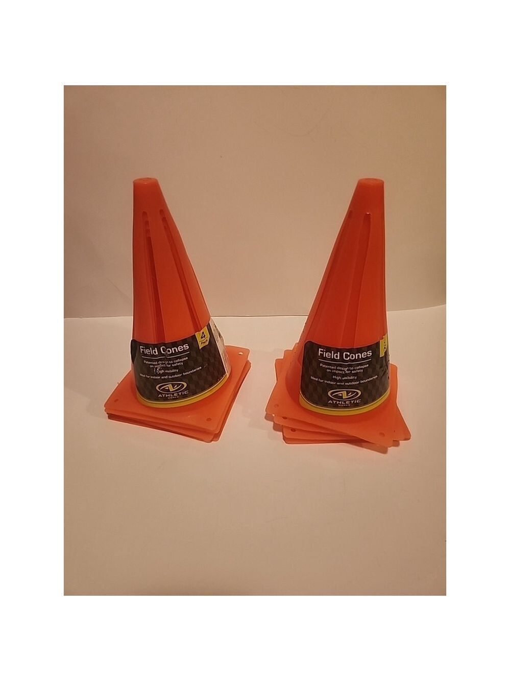 Children's Toys/Young Adults Sports Gym Equipment 9'Field Cones- Pack of 8- New!